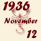 Skorpió, 1936. November 12