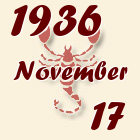 Skorpió, 1936. November 17
