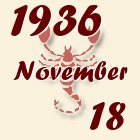 Skorpió, 1936. November 18