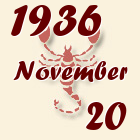 Skorpió, 1936. November 20