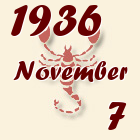 Skorpió, 1936. November 7