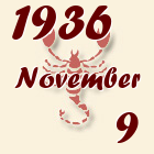 Skorpió, 1936. November 9
