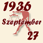 Mérleg, 1936. Szeptember 27