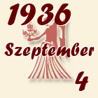 Szűz, 1936. Szeptember 4