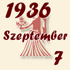 Szűz, 1936. Szeptember 7
