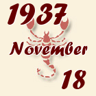 Skorpió, 1937. November 18