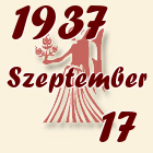 Szűz, 1937. Szeptember 17