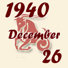 Bak, 1940. December 26