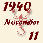 Skorpió, 1940. November 11