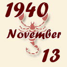 Skorpió, 1940. November 13