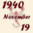 Skorpió, 1940. November 19