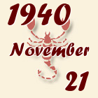 Skorpió, 1940. November 21
