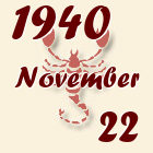 Skorpió, 1940. November 22