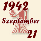 Szűz, 1942. Szeptember 21