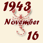 Skorpió, 1943. November 16