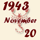 Skorpió, 1943. November 20