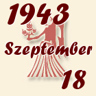 Szűz, 1943. Szeptember 18