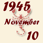 Skorpió, 1945. November 10
