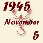 Skorpió, 1945. November 5