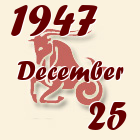 Bak, 1947. December 25