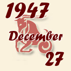Bak, 1947. December 27