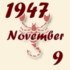 Skorpió, 1947. November 9