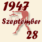 Mérleg, 1947. Szeptember 28