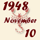 Skorpió, 1948. November 10