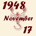 Skorpió, 1948. November 17