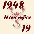 Skorpió, 1948. November 19