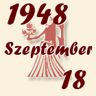 Szűz, 1948. Szeptember 18