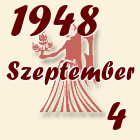 Szűz, 1948. Szeptember 4