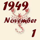 Skorpió, 1949. November 1