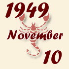 Skorpió, 1949. November 10