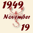 Skorpió, 1949. November 19