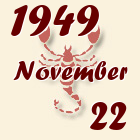 Skorpió, 1949. November 22