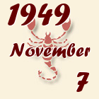 Skorpió, 1949. November 7