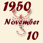 Skorpió, 1950. November 10