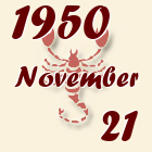 Skorpió, 1950. November 21