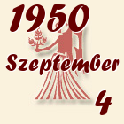 Szűz, 1950. Szeptember 4