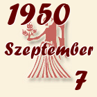 Szűz, 1950. Szeptember 7
