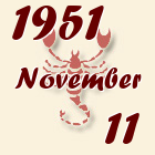 Skorpió, 1951. November 11