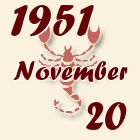 Skorpió, 1951. November 20