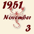 Skorpió, 1951. November 3