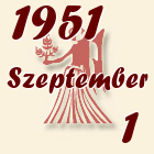 Szűz, 1951. Szeptember 1