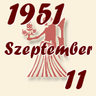 Szűz, 1951. Szeptember 11