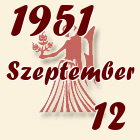 Szűz, 1951. Szeptember 12