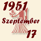 Szűz, 1951. Szeptember 17
