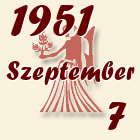 Szűz, 1951. Szeptember 7
