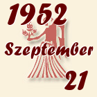 Szűz, 1952. Szeptember 21